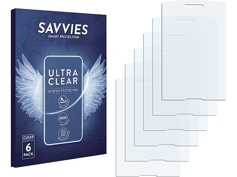 SAVVIES 6x klare Schutzfolie(für Nokia X2-02) | Displayschutzfolien & Gläser