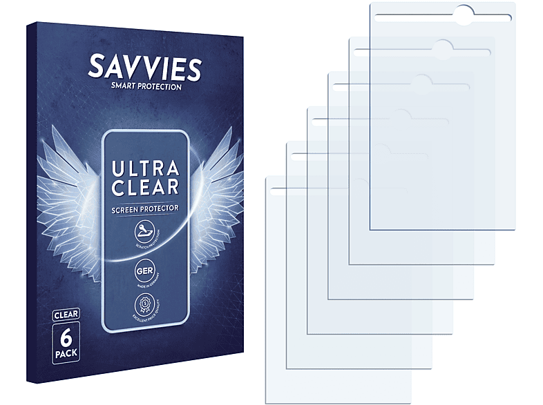 SAVVIES 6x klare Schutzfolie(für Sony Ericsson K810i)