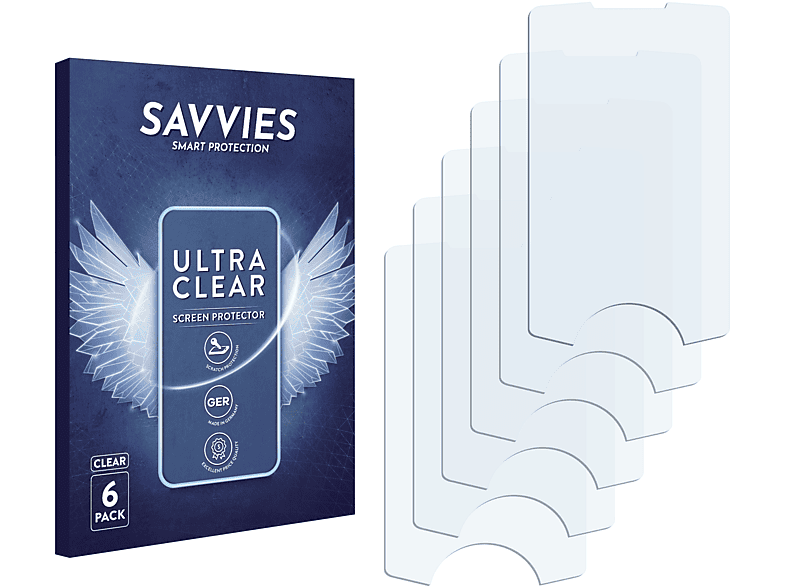 SAVVIES 6x klare Schutzfolie(für Samsung SGH-U600)