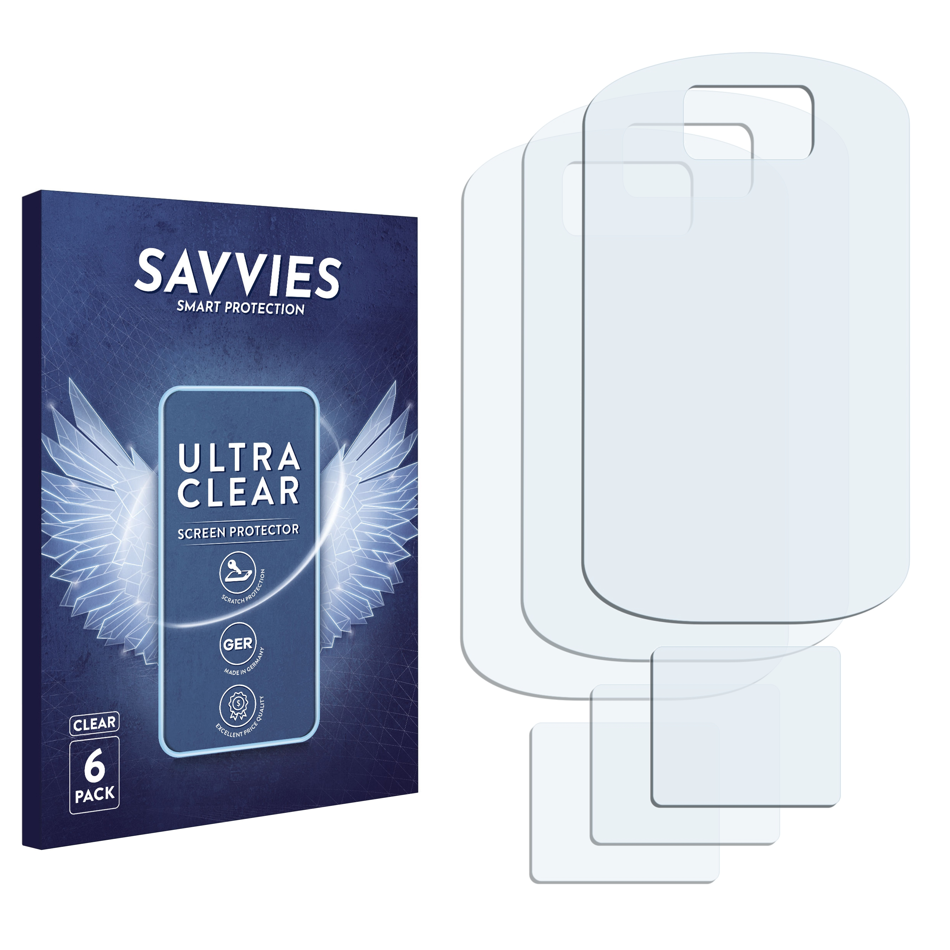 SAVVIES 6x SGH-E530) klare Samsung Schutzfolie(für