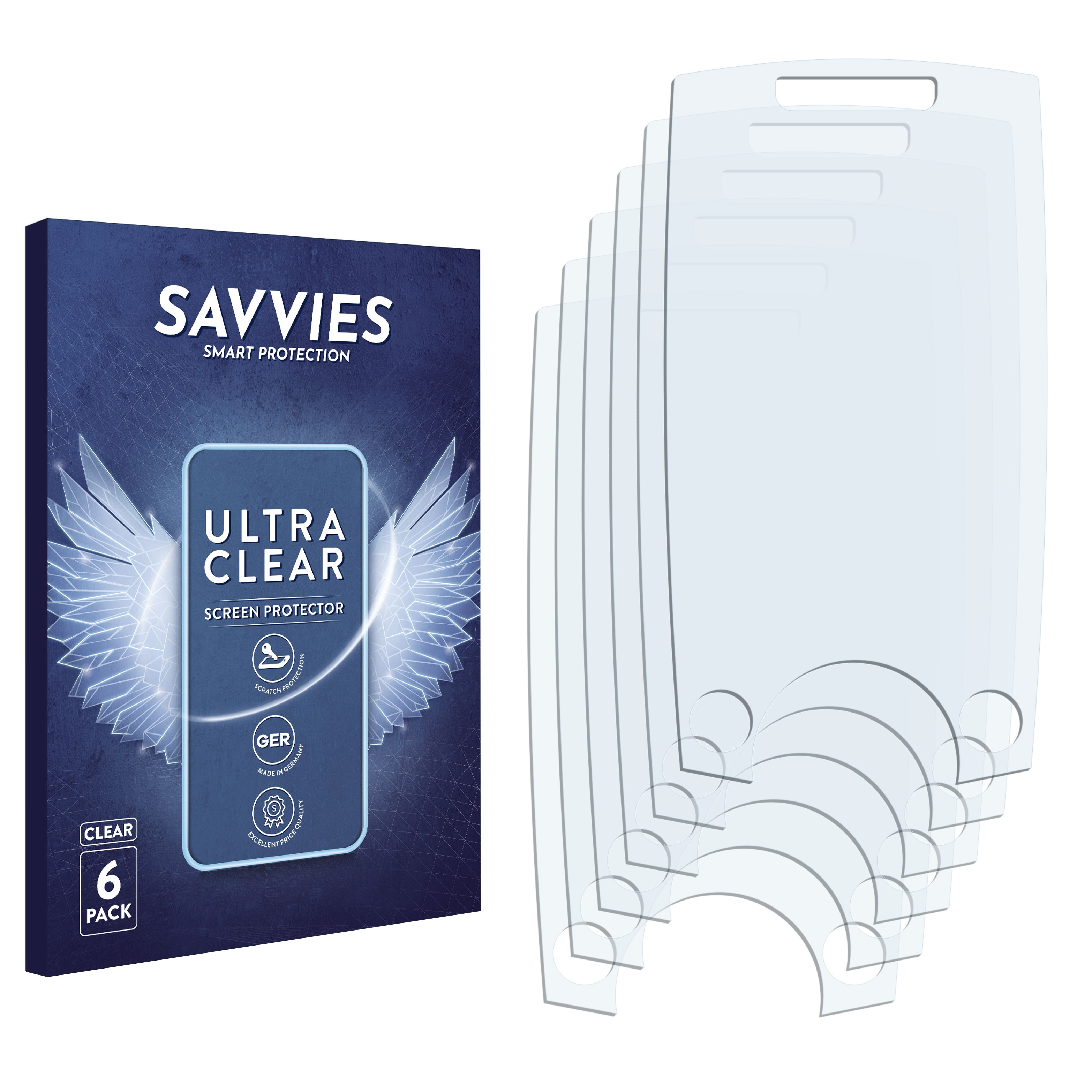 SAVVIES SGH-J700) 6x Samsung klare Schutzfolie(für