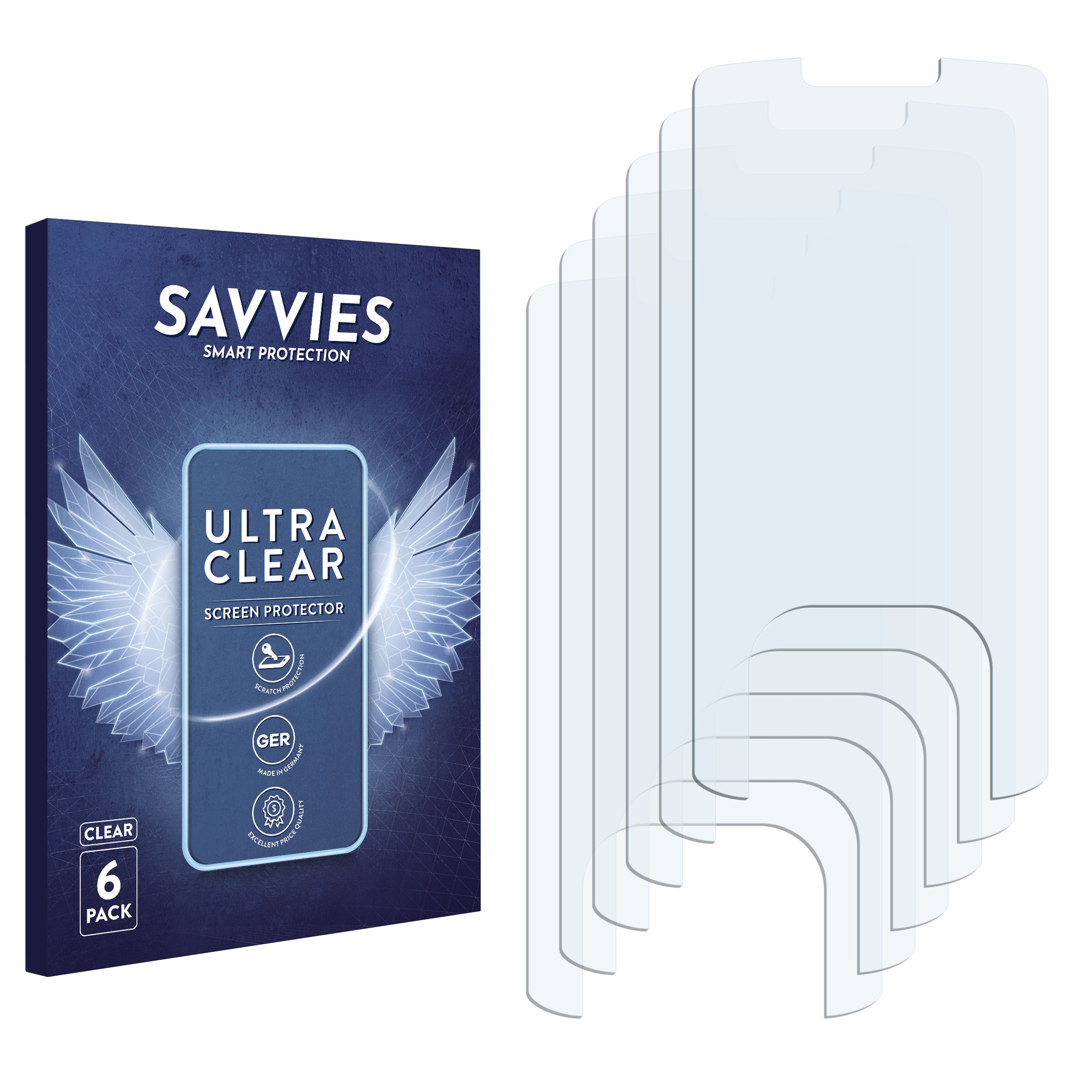 SAVVIES 6x klare Schutzfolie(für Samsung SGH-F330)