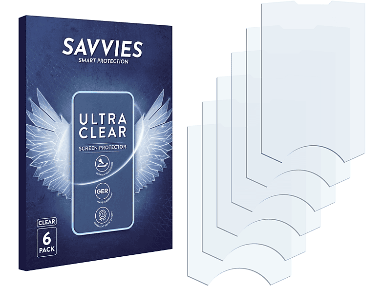 SAVVIES 6x klare Schutzfolie(für Samsung SGH-I560)