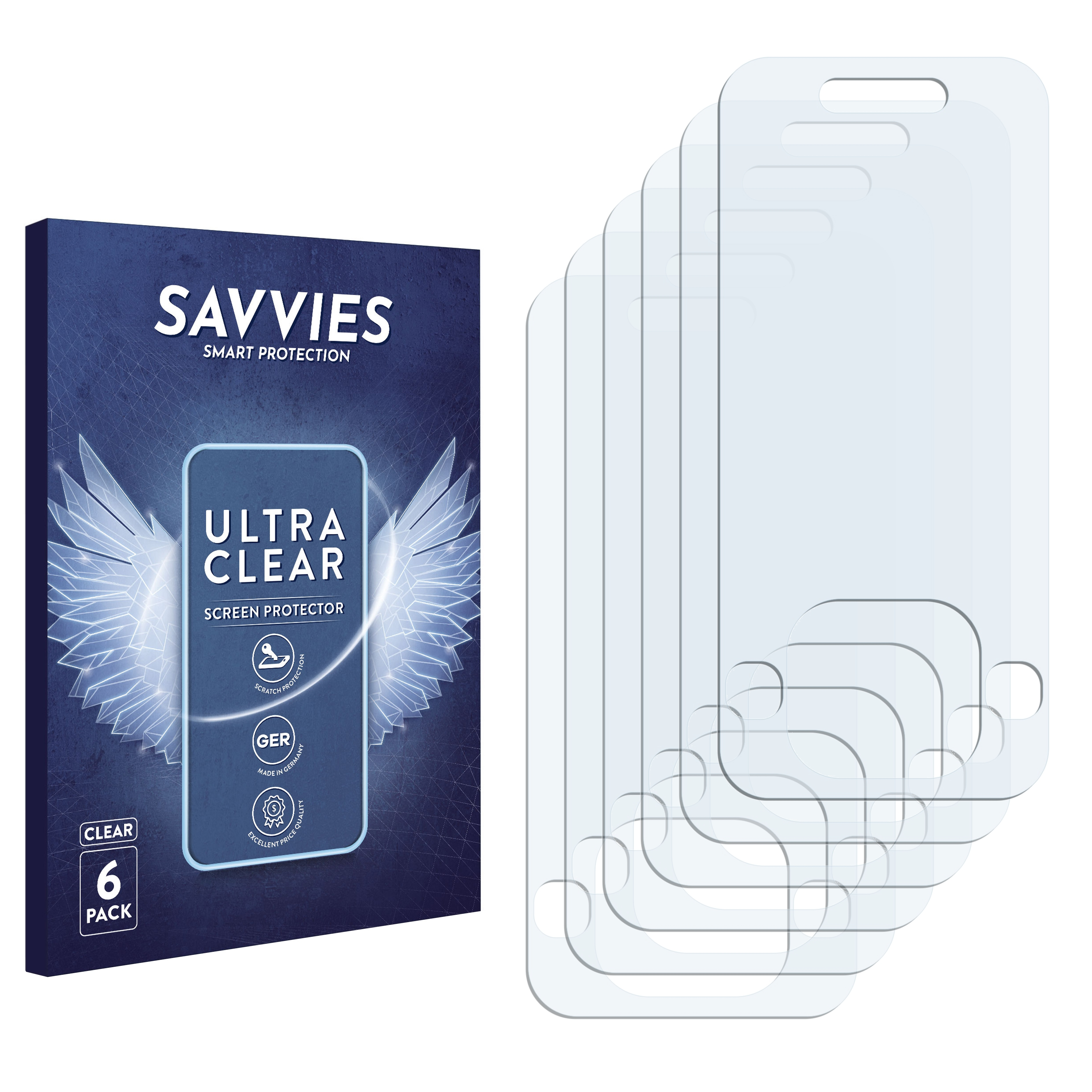 Schutzfolie(für SGH-F250) klare 6x SAVVIES Samsung