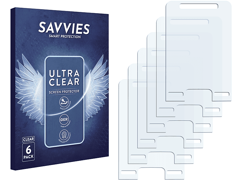 SAVVIES 6x klare Schutzfolie(für Sony Ericsson K220i)