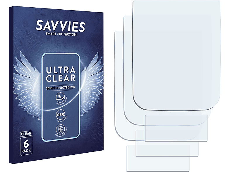 SAVVIES 6x klare Schutzfolie(für Motorola V235)