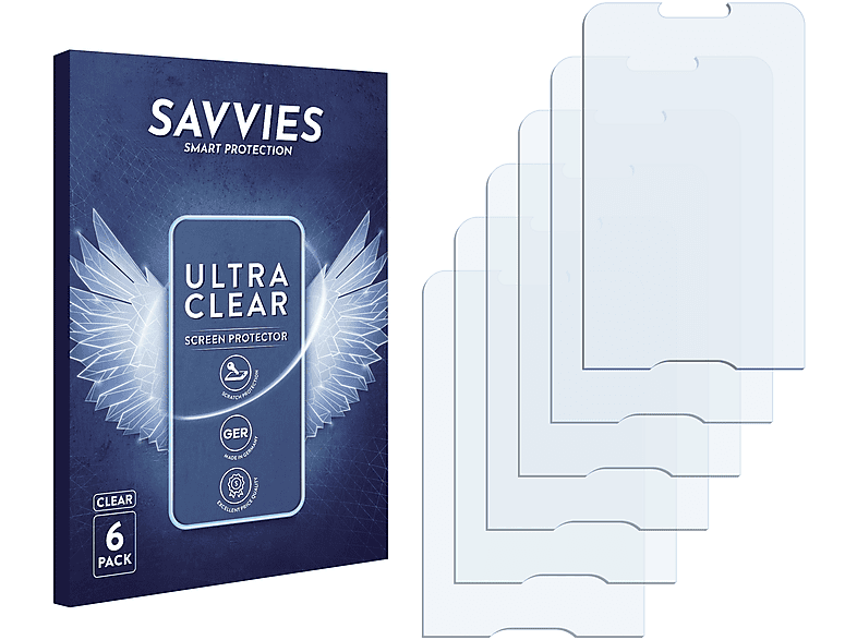 SAVVIES 6x klare Schutzfolie(für Nokia 7310 Supernova)