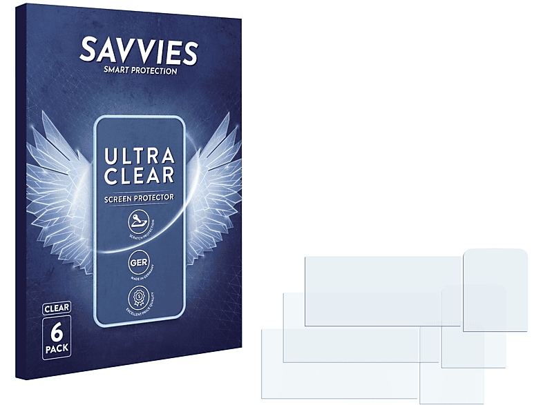 SAVVIES 6x klare Schutzfolie(für Nokia E90)