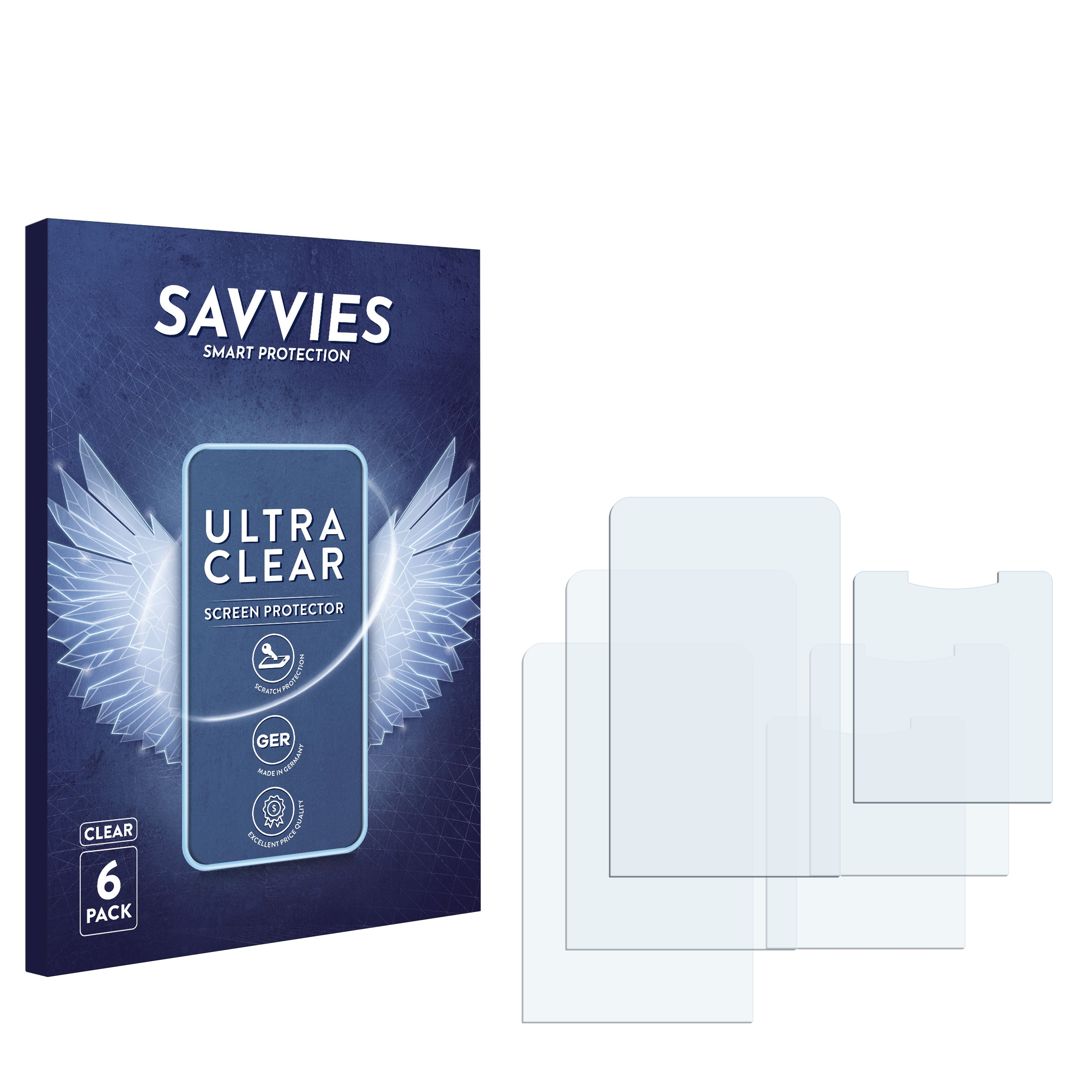 SAVVIES 6x klare Schutzfolie(für SGH-F500) Samsung