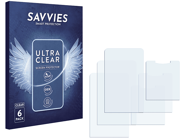 SAVVIES 6x klare Schutzfolie(für SGH-F500) Samsung