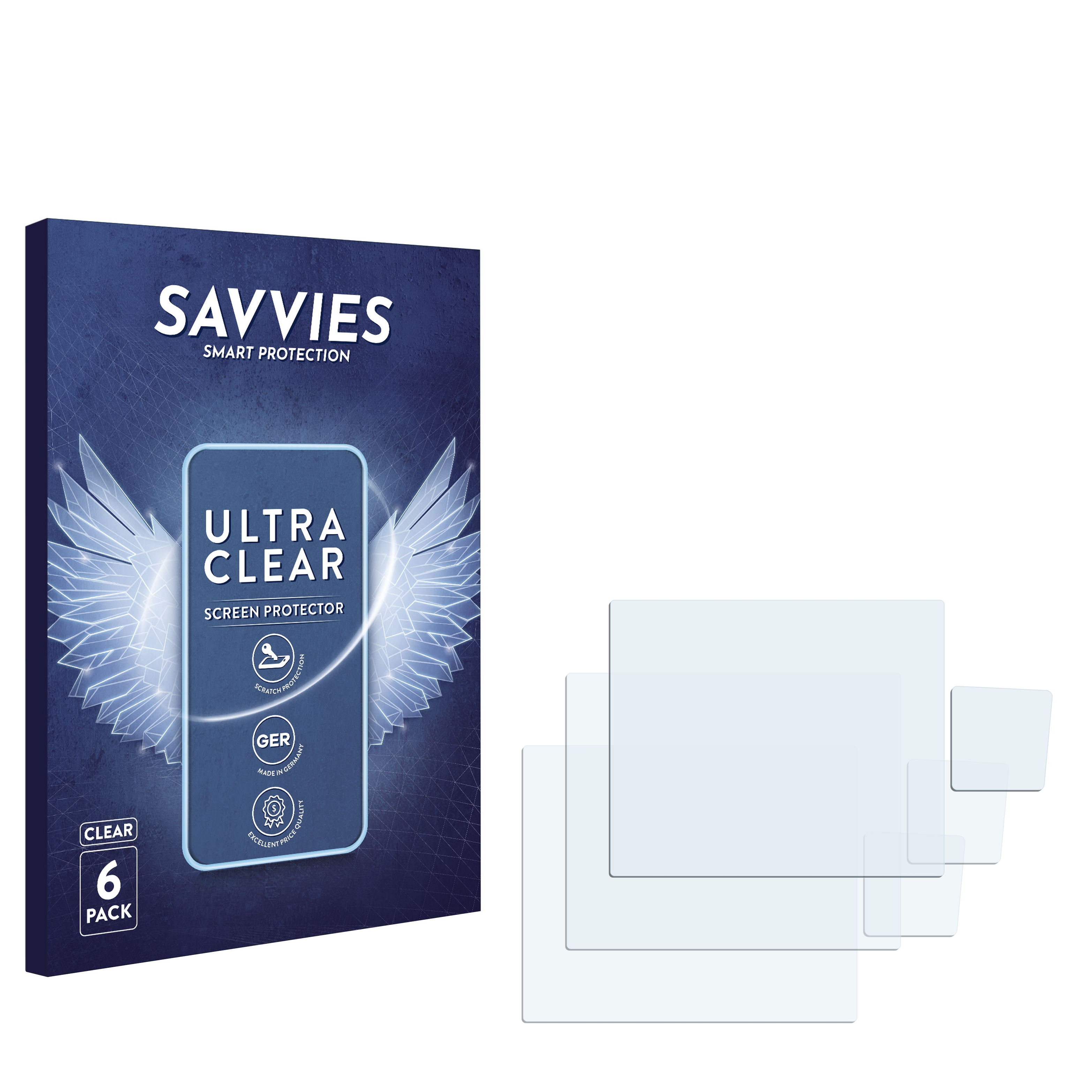 (DSLR-A900)) Sony Alpha SAVVIES klare Schutzfolie(für 6x 900
