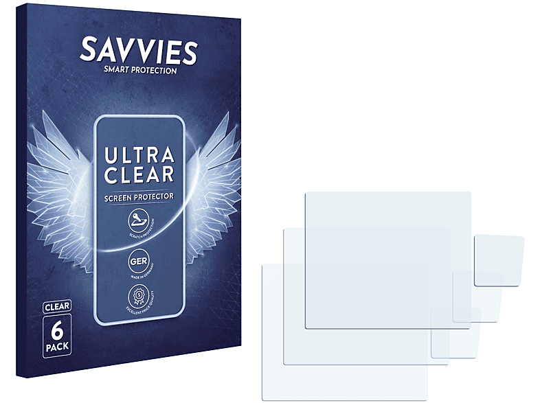 SAVVIES 6x klare Schutzfolie(für Sony (DSLR-A900)) Alpha 900