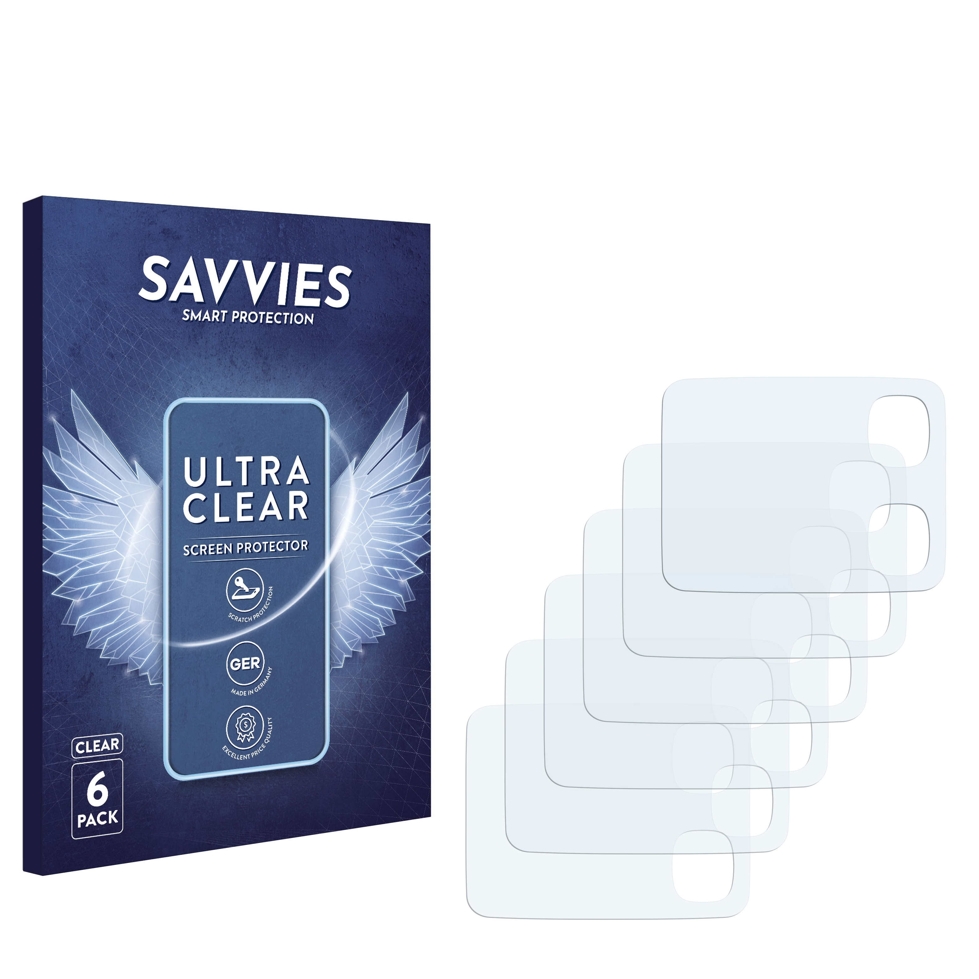 SAVVIES 6x klare Schutzfolie(für Omron RS2)