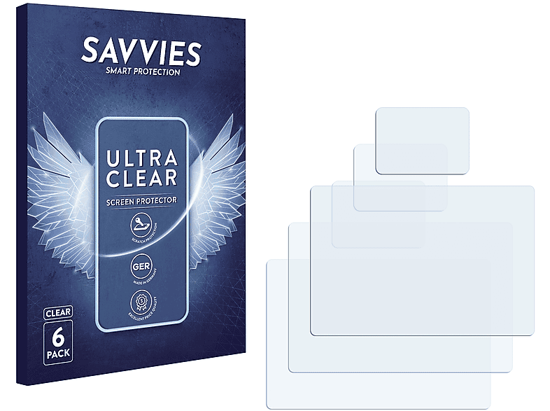 SAVVIES 6x klare Schutzfolie(für Eken H6S)