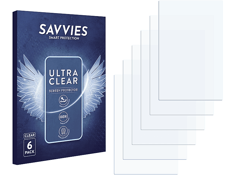 SAVVIES 6x klare Schutzfolie(für IP2X2-X) Innovaphone