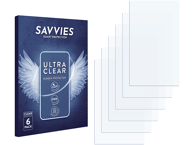 SAVVIES 6x klare Schutzfolie(für Polaroid Kids Tablet 2)