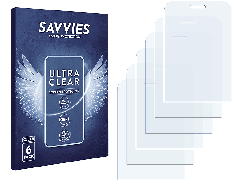 SAVVIES 6x klare X) Diva BLU Schutzfolie(für