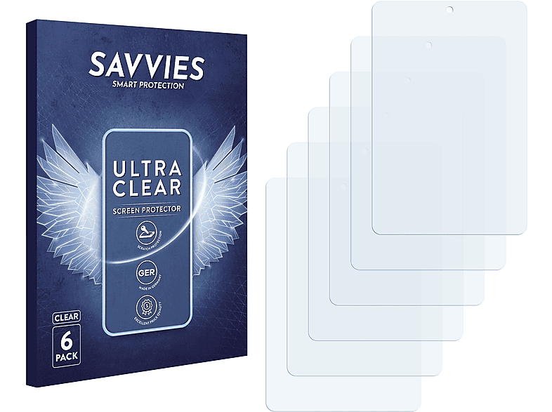 SAVVIES 6x klare Schutzfolie(für Xoro PAD 790)