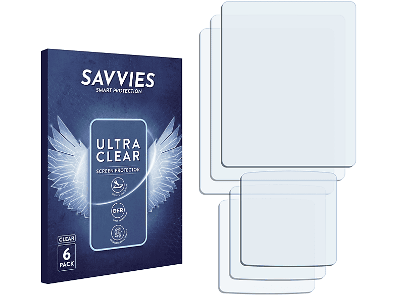 SGH-E330) klare SAVVIES 6x Schutzfolie(für Samsung