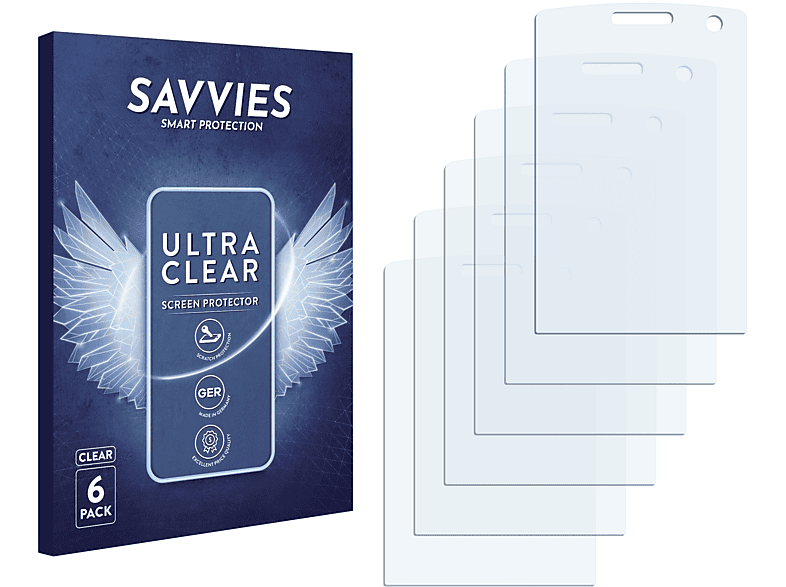 SAVVIES 6x klare Schutzfolie(für LG Electronics KU970 Shine)