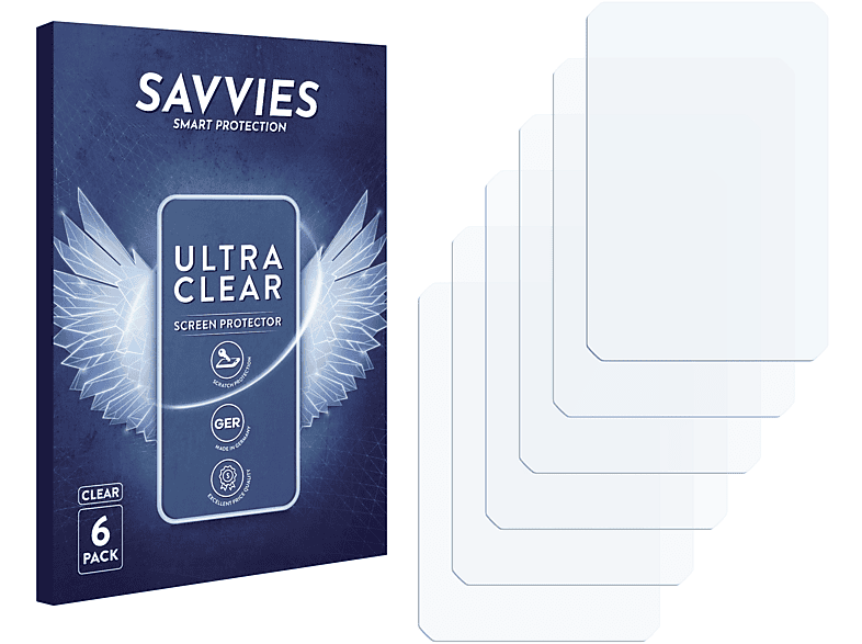SAVVIES 6x klare Schutzfolie(für RugGear RG900)