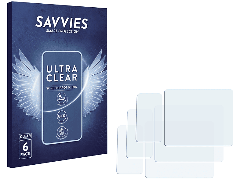 SAVVIES 6x klare Schutzfolie(für Pentax K100D) | Kamera Schutzfolie