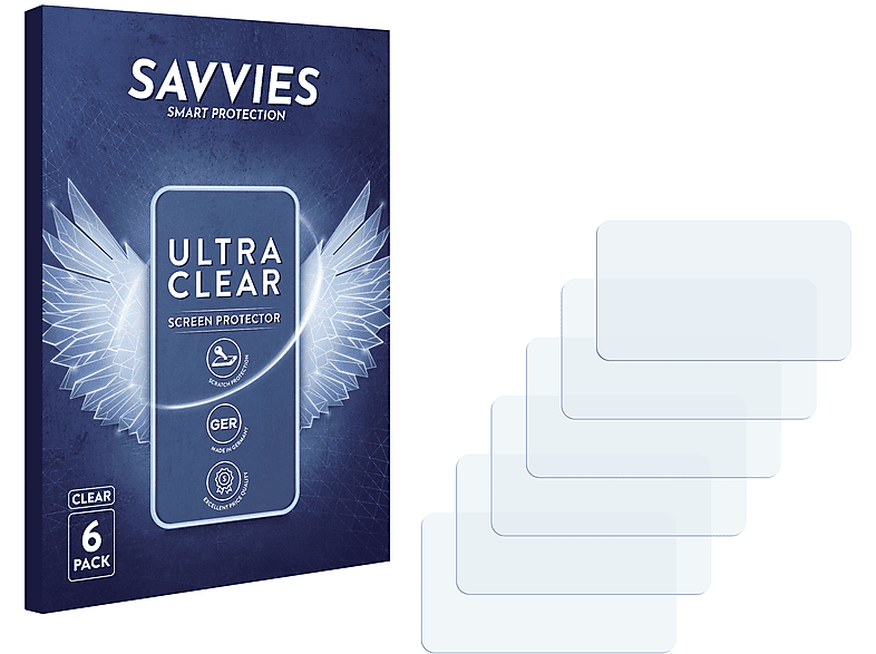 SAVVIES 6x klare Schutzfolie(für Magellan SmartGPS 5295)