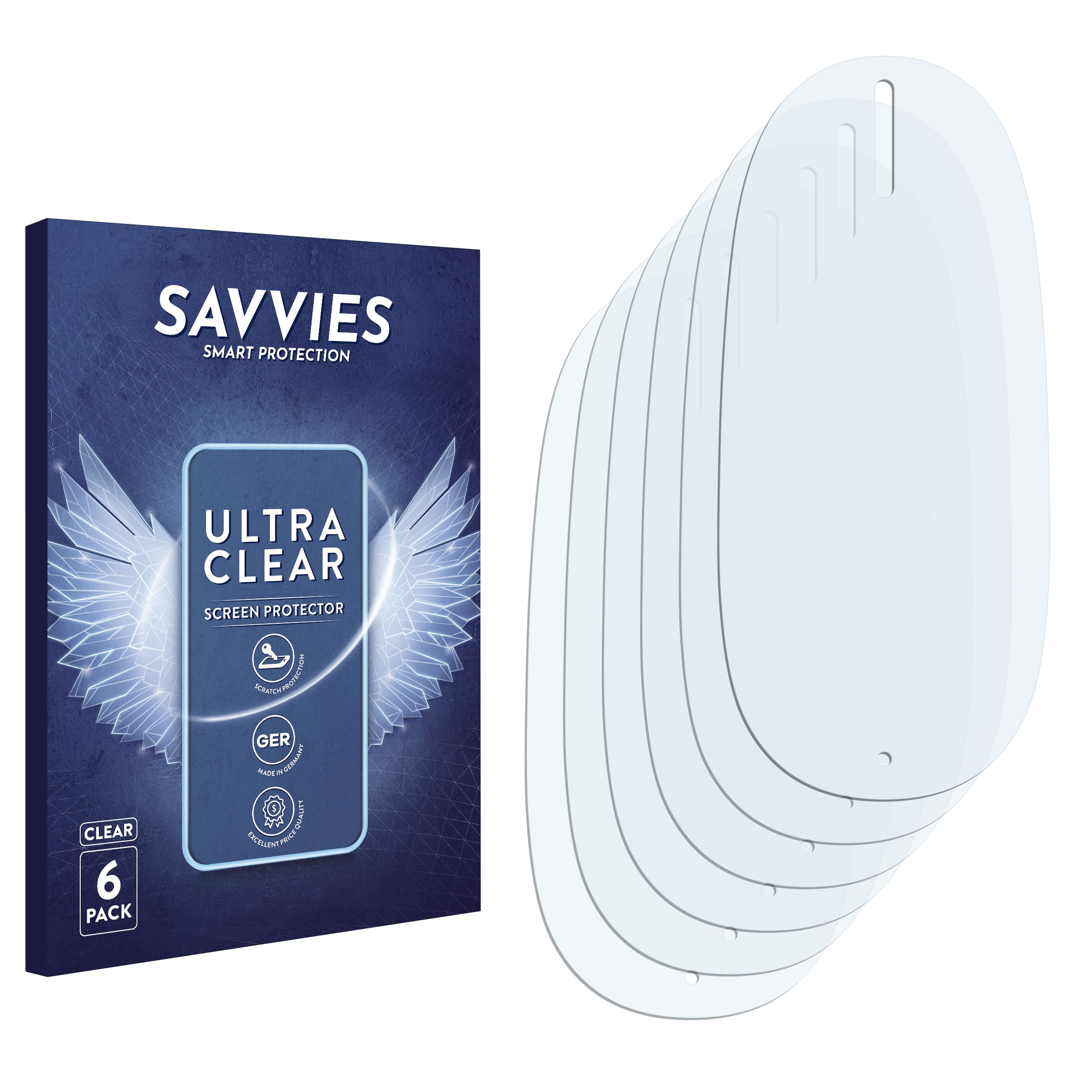 SAVVIES 6x klare Schutzfolie(für MT3120T) Philips
