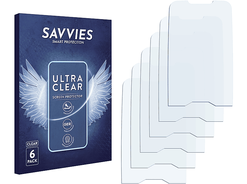 SAVVIES 6x klare Schutzfolie(für Nokia 7610 Supernova)