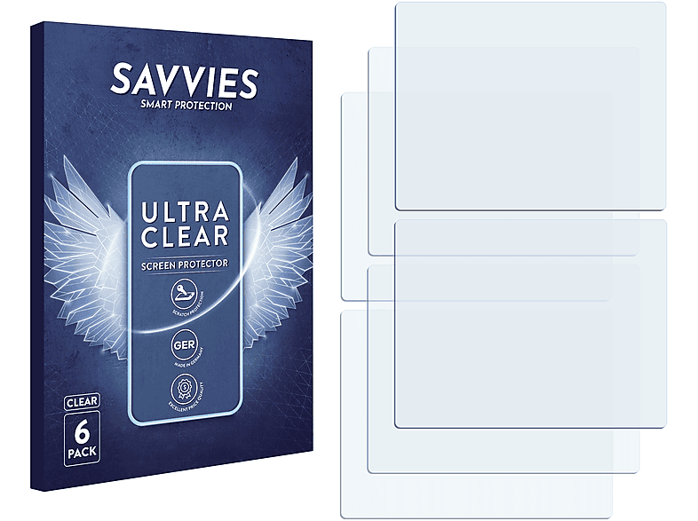 SAVVIES 6x klare Schutzfolie(für T3GR) Futaba Robbe