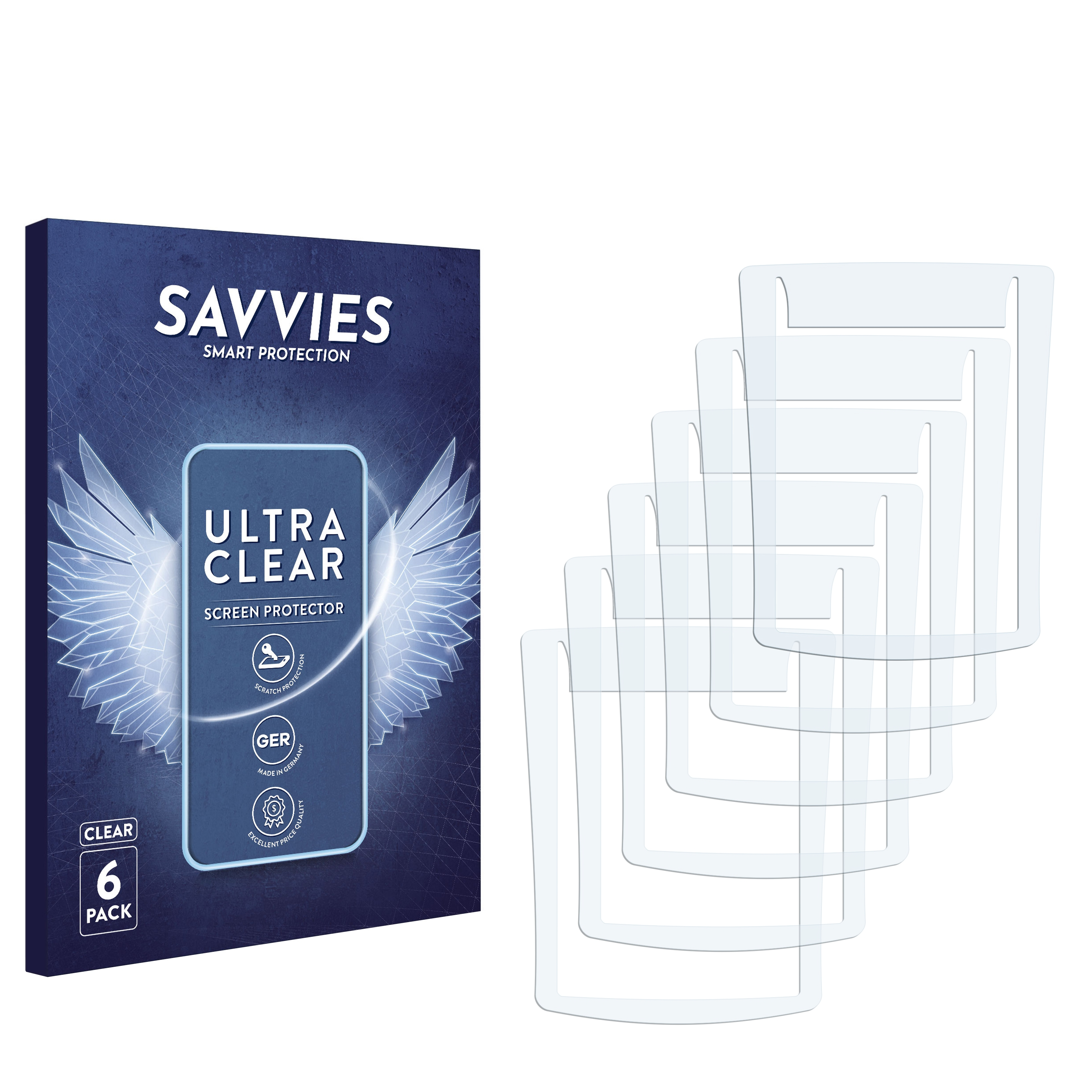 SAVVIES 6x klare Schutzfolie(für H5000) Verifone