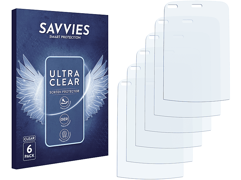 SAVVIES 6x klare Schutzfolie(für Pidion HM50)