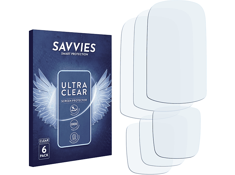 SAVVIES 6x klare Schutzfolie(für Kyocera DuraShock)