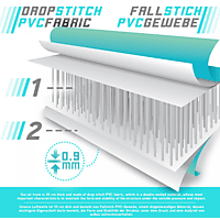PHYSIONICS Air Track 7 m Gymnastikmatte, Grün
