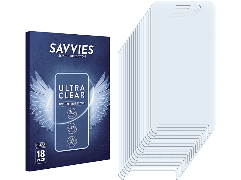 SAVVIES 18x klare Schutzfolie(für Point Mobile PM45)