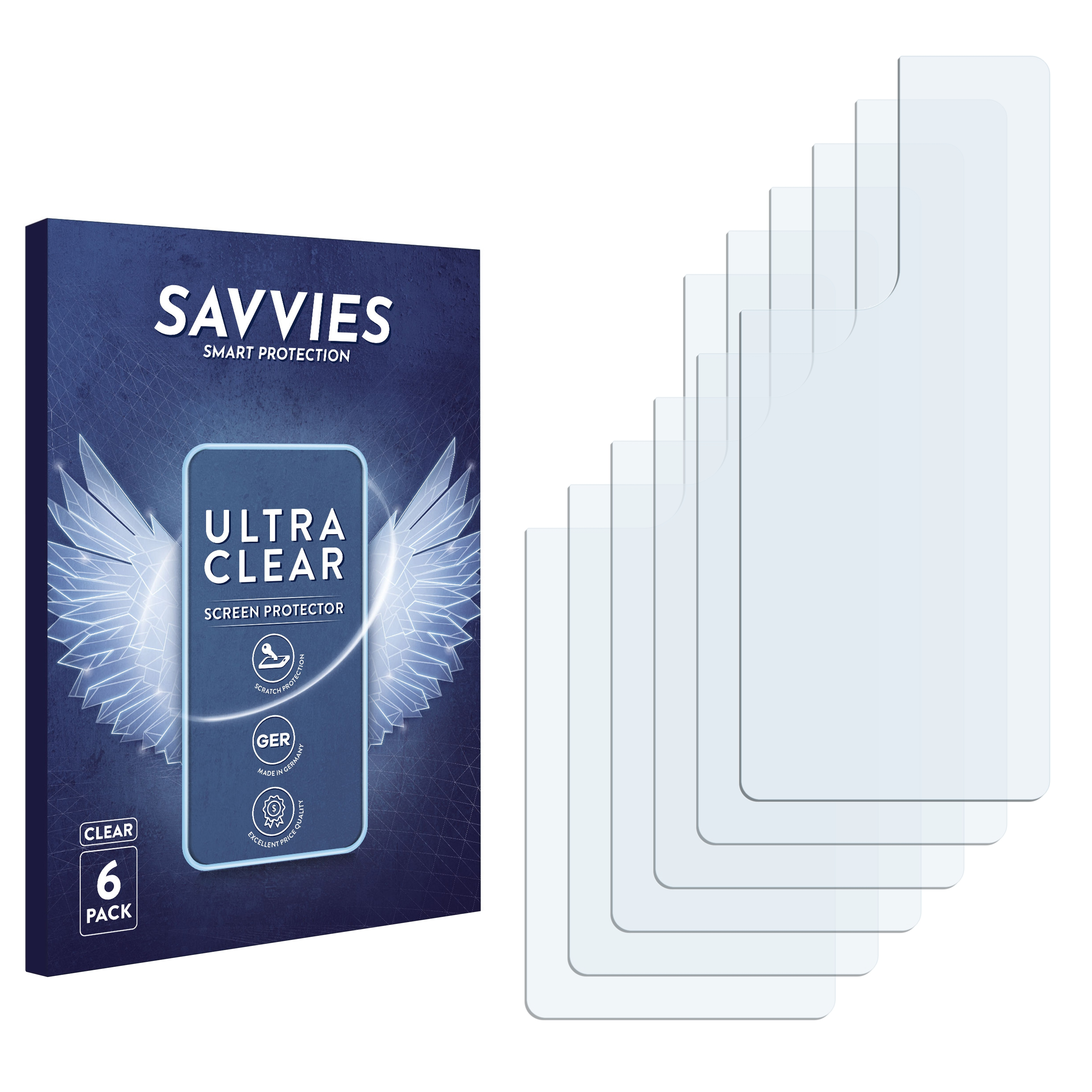 SAVVIES 6x klare Ultra Galaxy Schutzfolie(für S21 Samsung 5G)