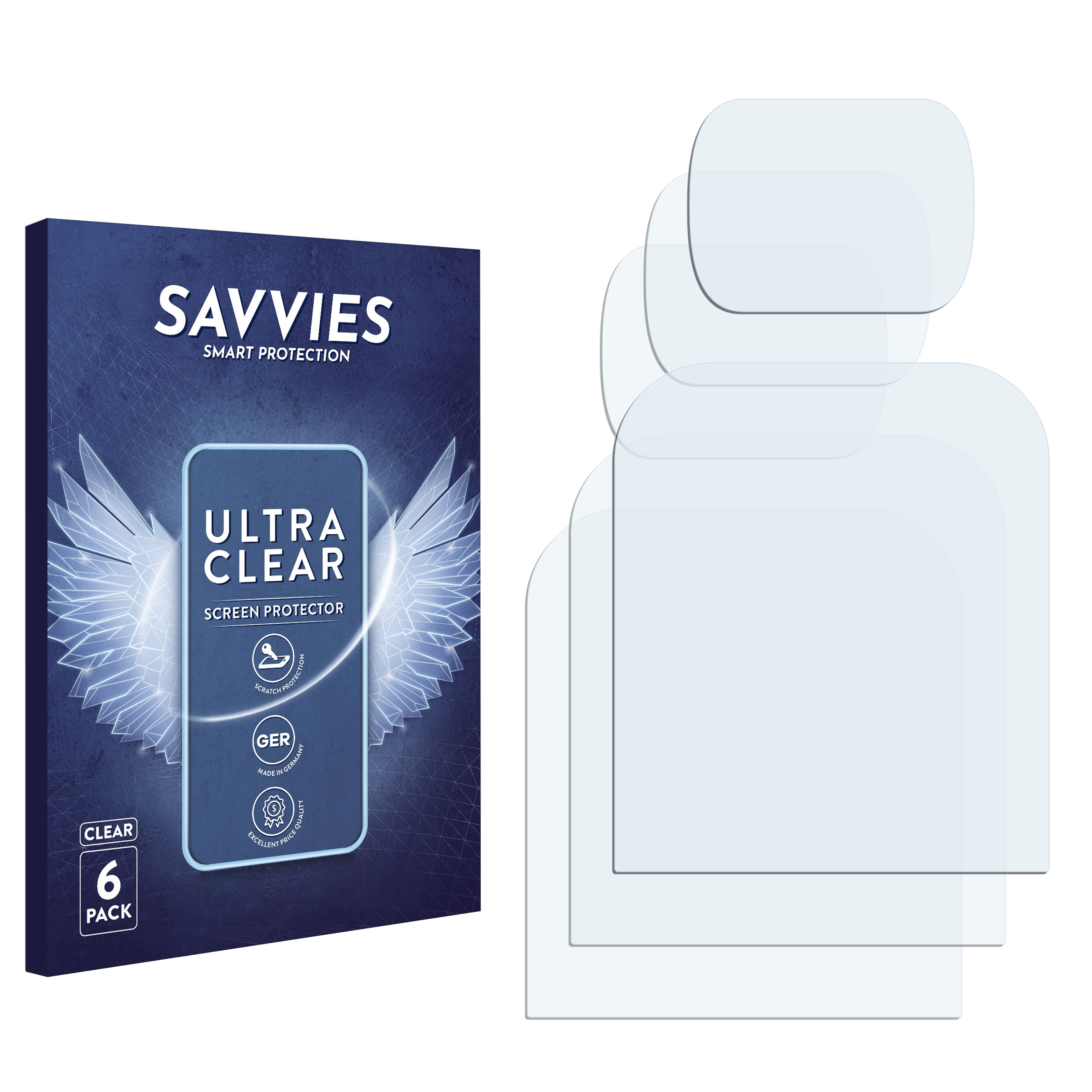 SAVVIES 6x klare Schutzfolie(für DJI Osmo Pocket)
