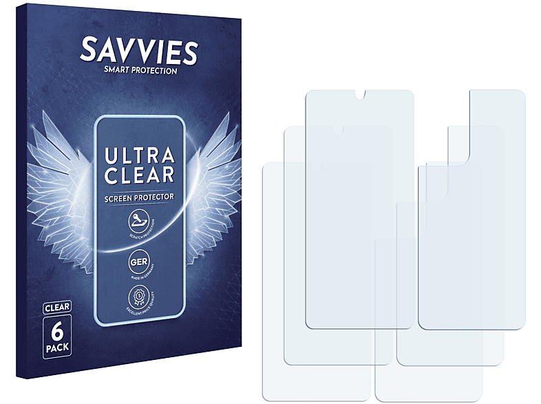 SAVVIES 6x klare Samsung Galaxy A33 Schutzfolie(für 5G)