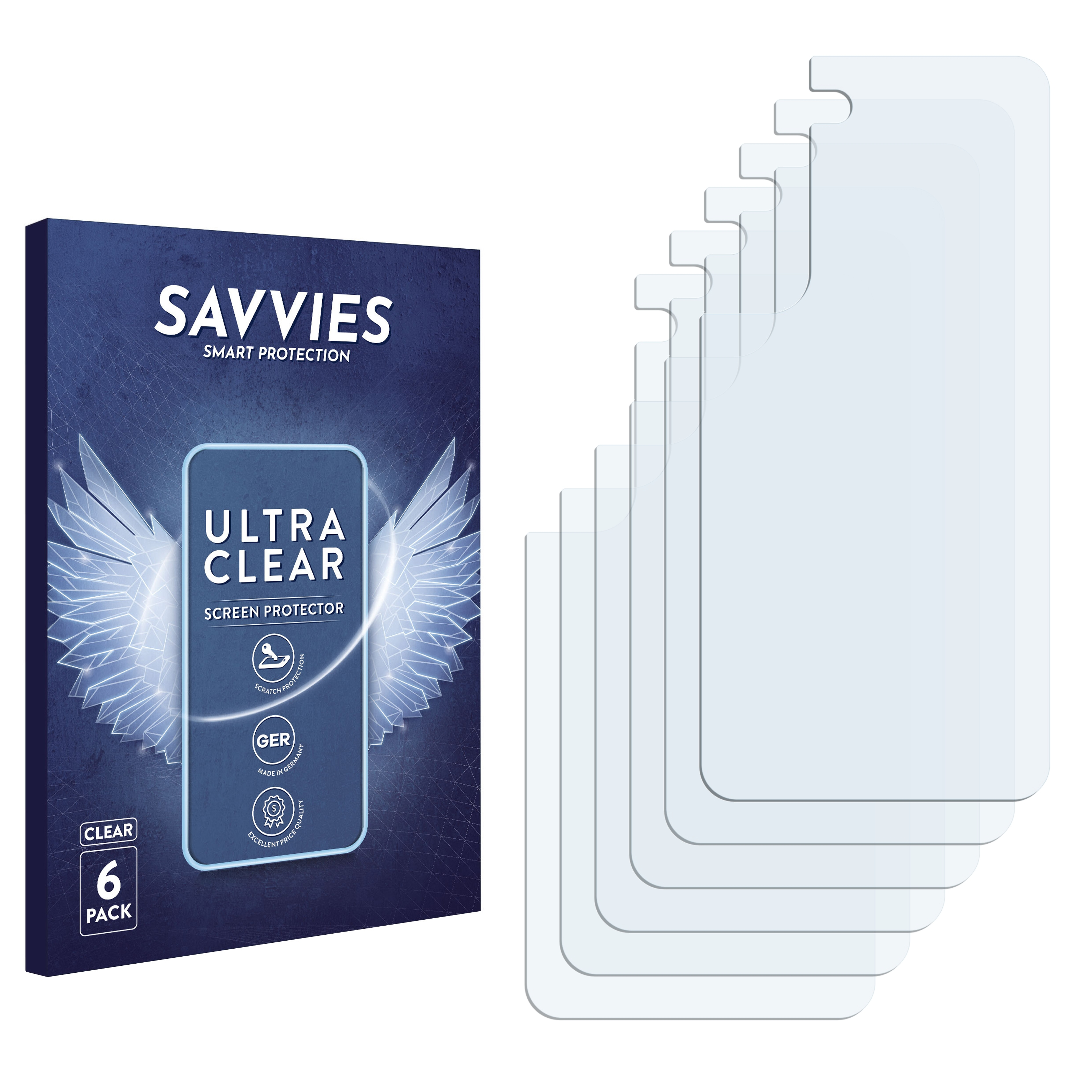 SAVVIES 6x klare S22 Schutzfolie(für Galaxy 5G) Samsung