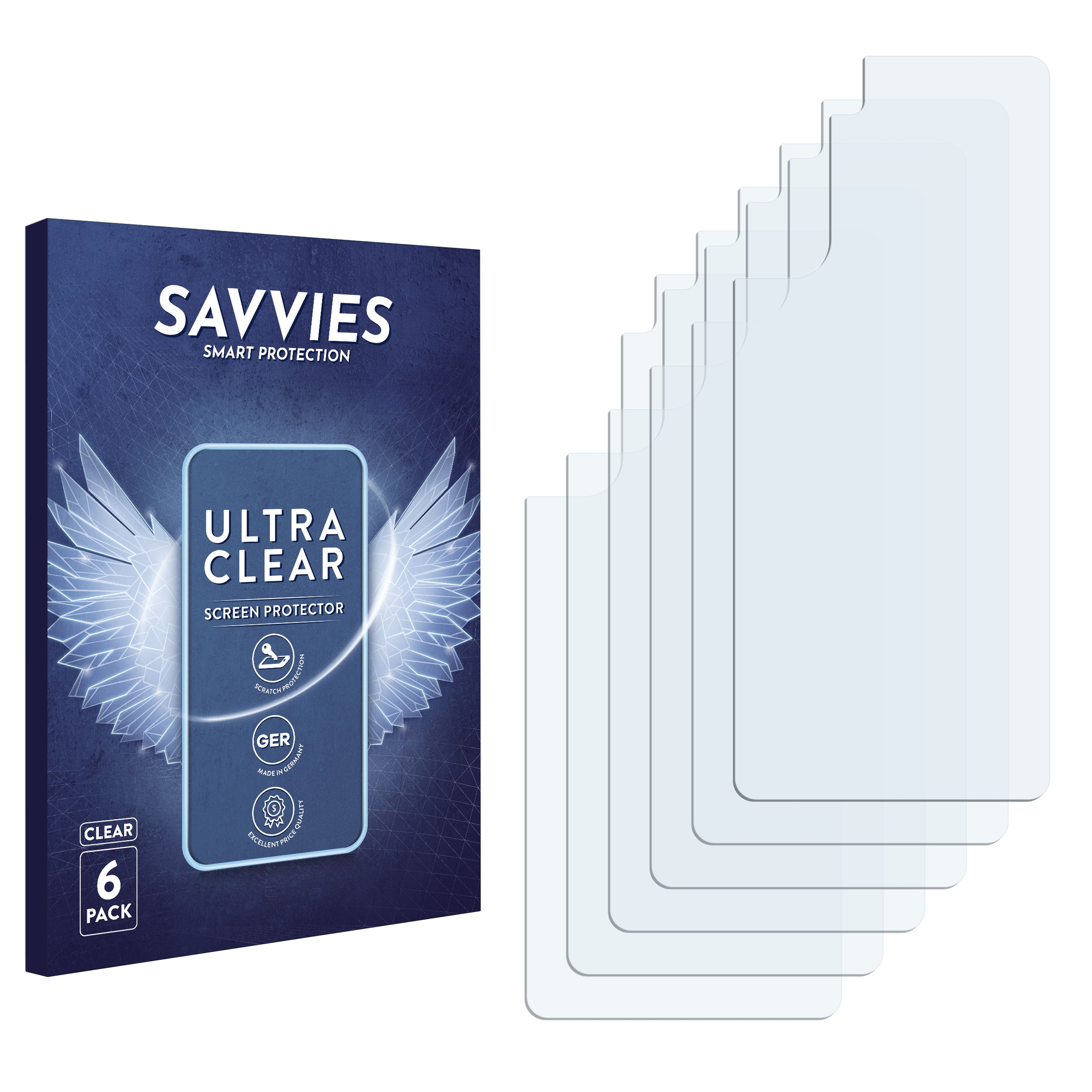 SAVVIES 6x Plus Schutzfolie(für Galaxy S21 5G) Samsung klare