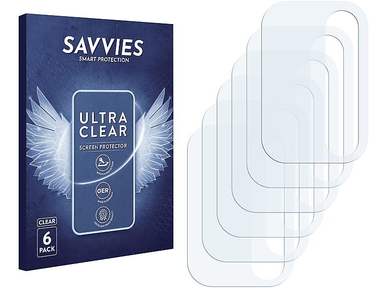 SAVVIES 6x klare Schutzfolie(für Motorola Moto G9 Plus)