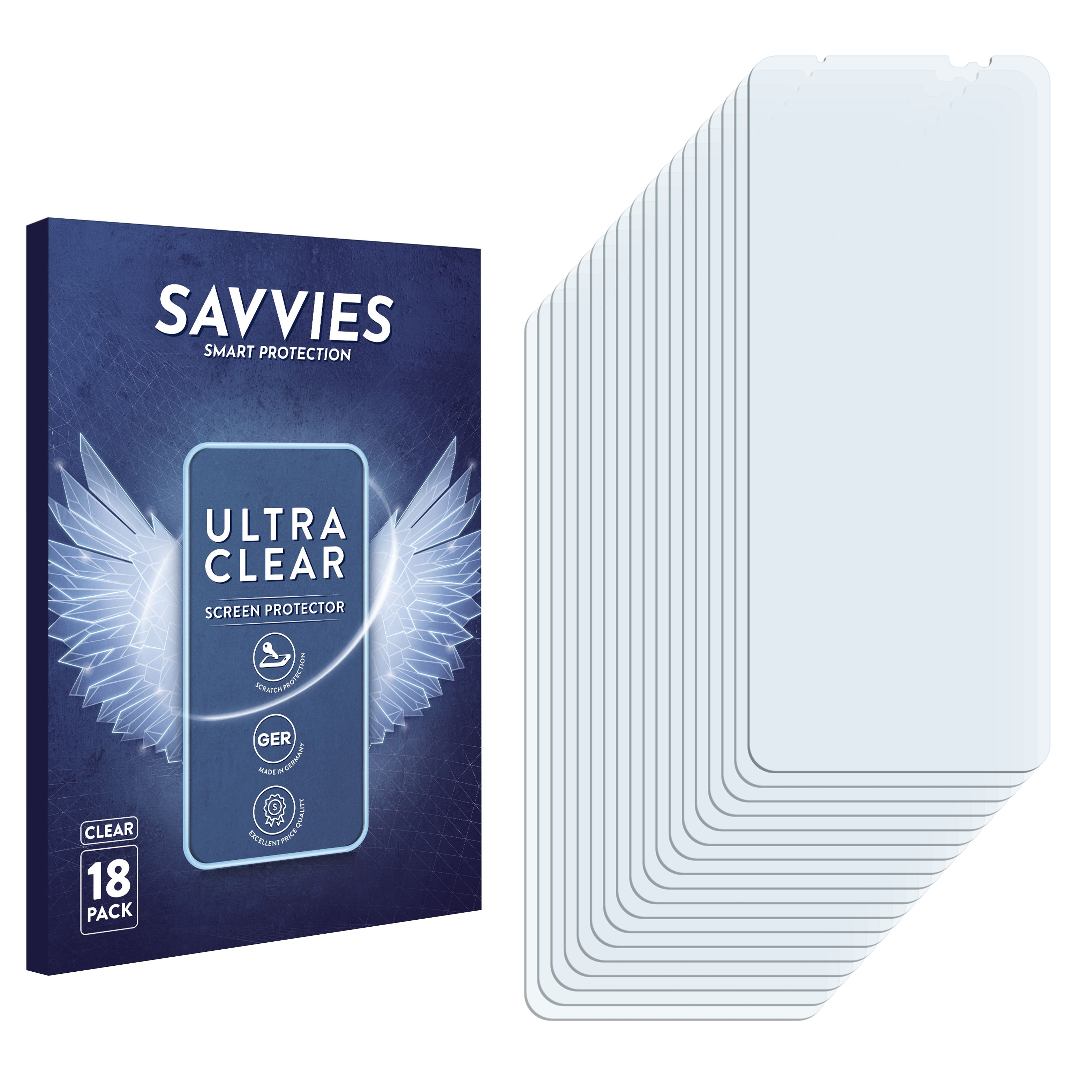 SAVVIES 18x klare Schutzfolie(für ASUS ROG 6) Phone