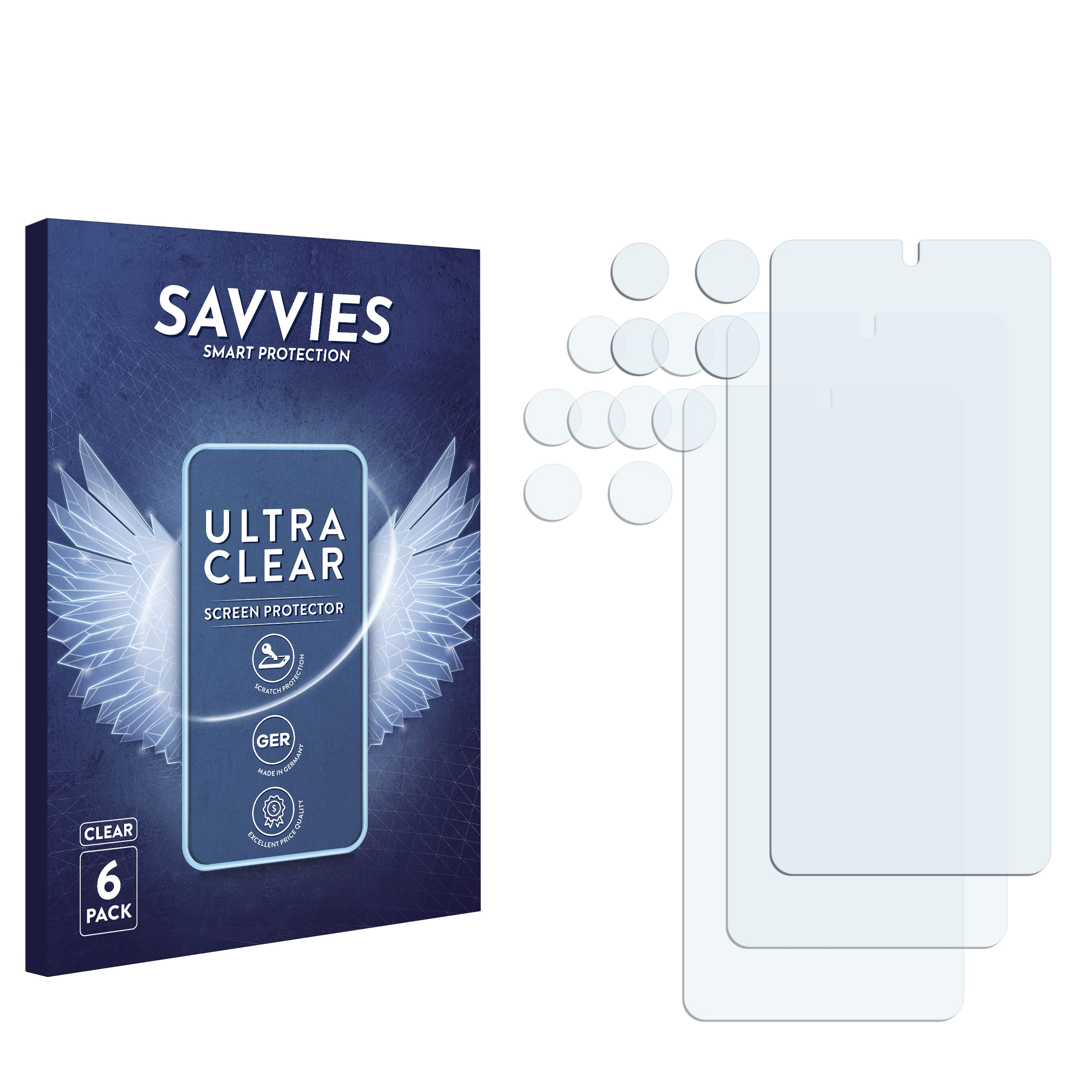 SAVVIES 10T 6x 5G) Schutzfolie(für OnePlus klare