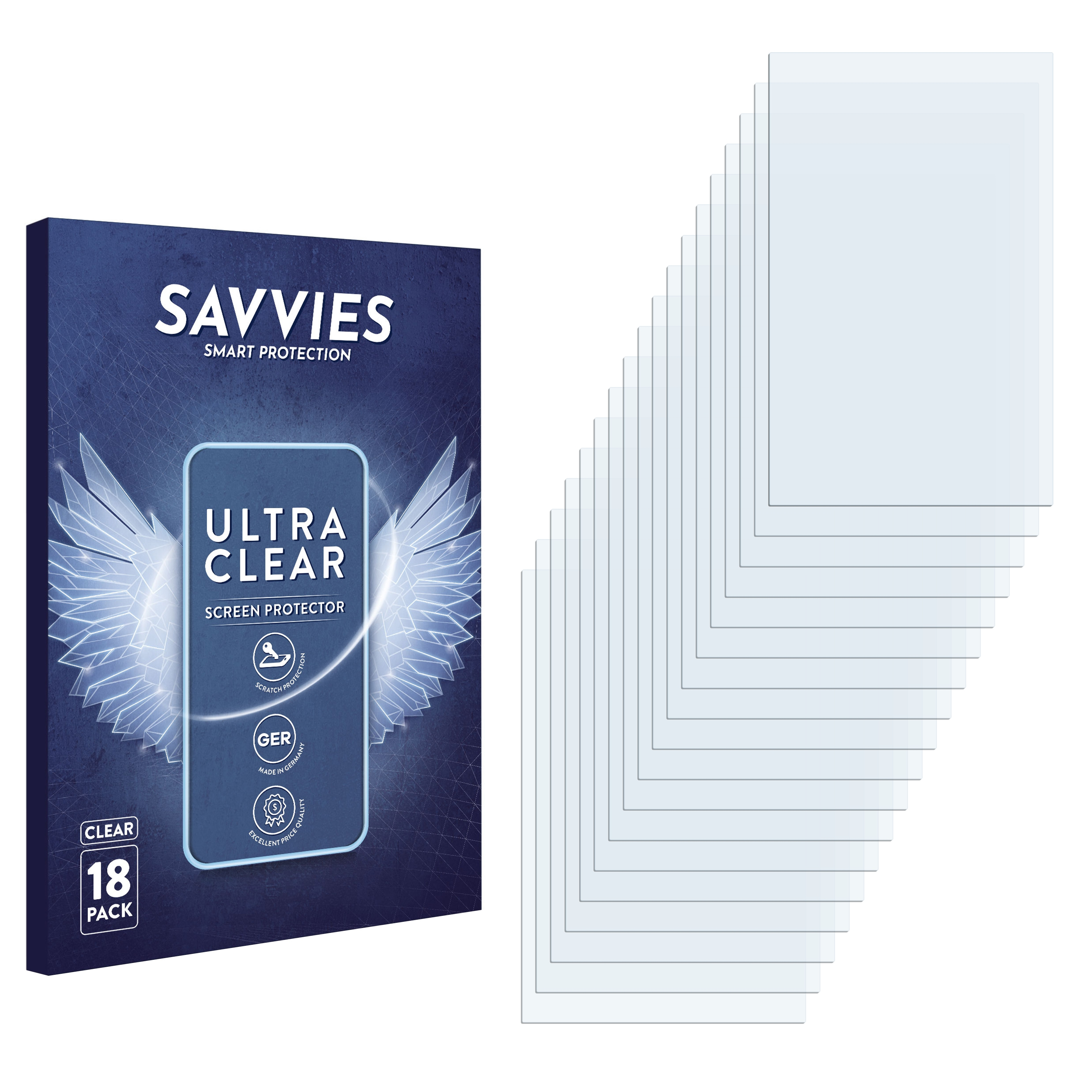 SAVVIES 18x klare Schutzfolie(für Panasonic Toughbook FZ-T1)