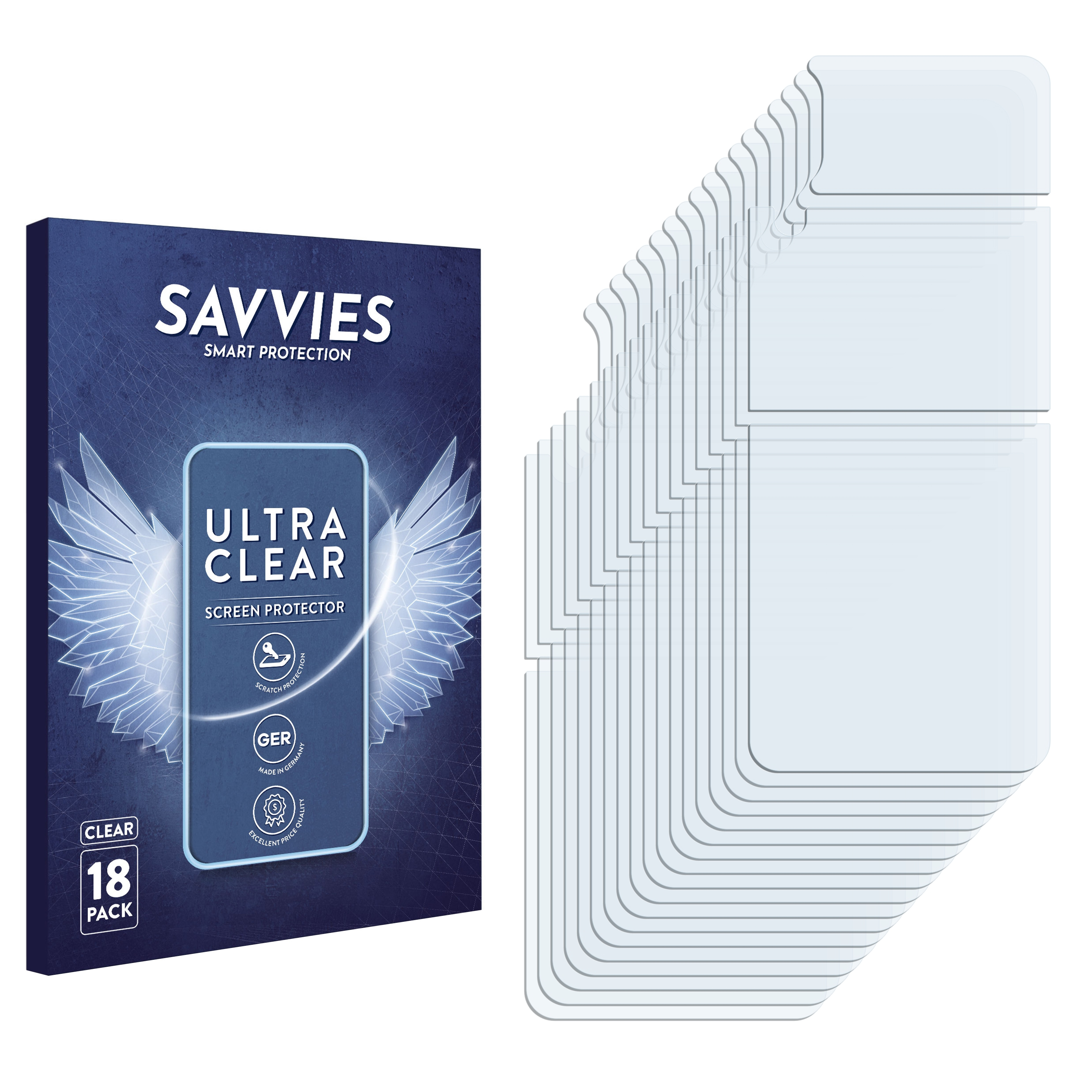 18x klare Galaxy Z SAVVIES Schutzfolie(für Samsung 4) Flip