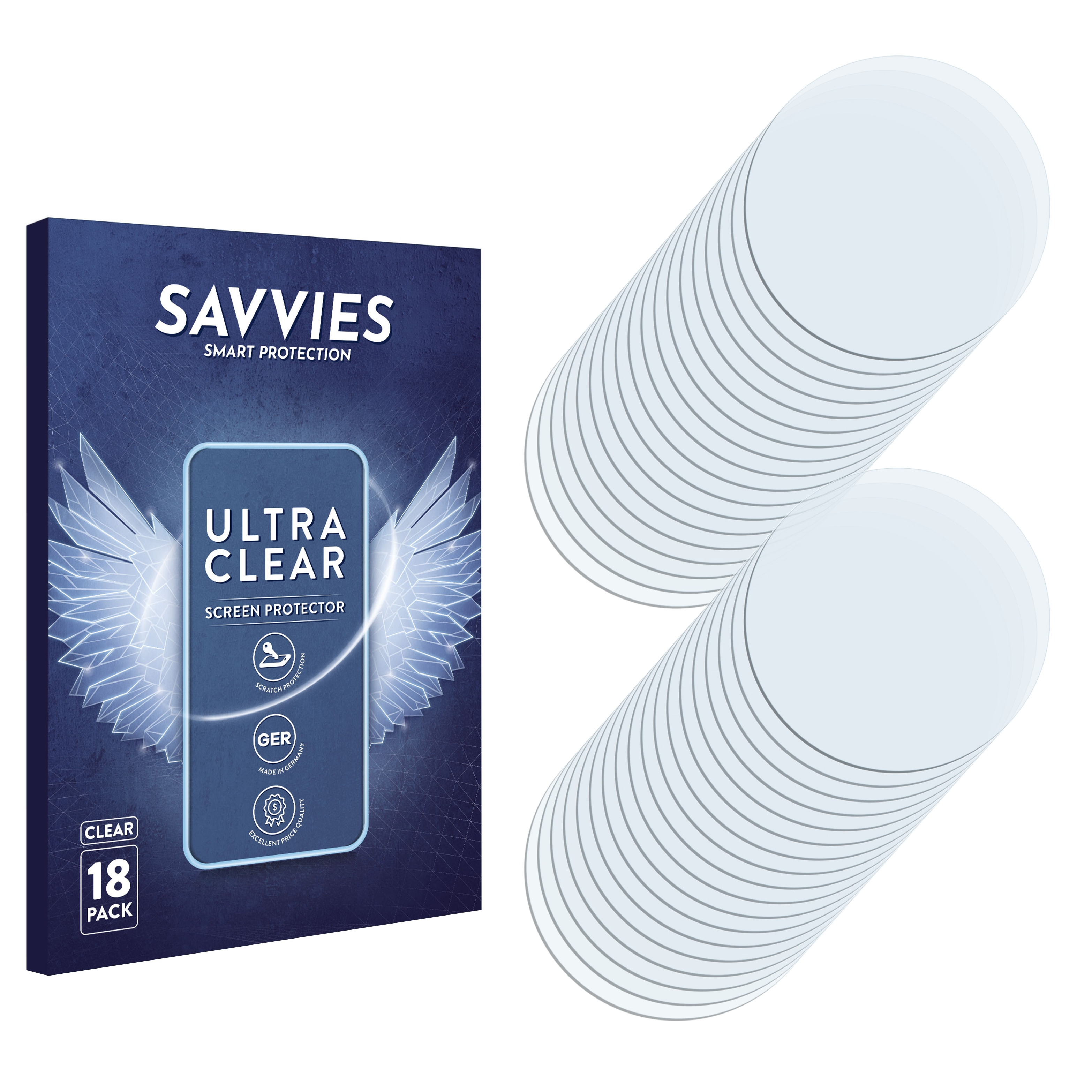 SAVVIES 18x klare Schutzfolie(für Galaxy Z 4) Samsung Flip