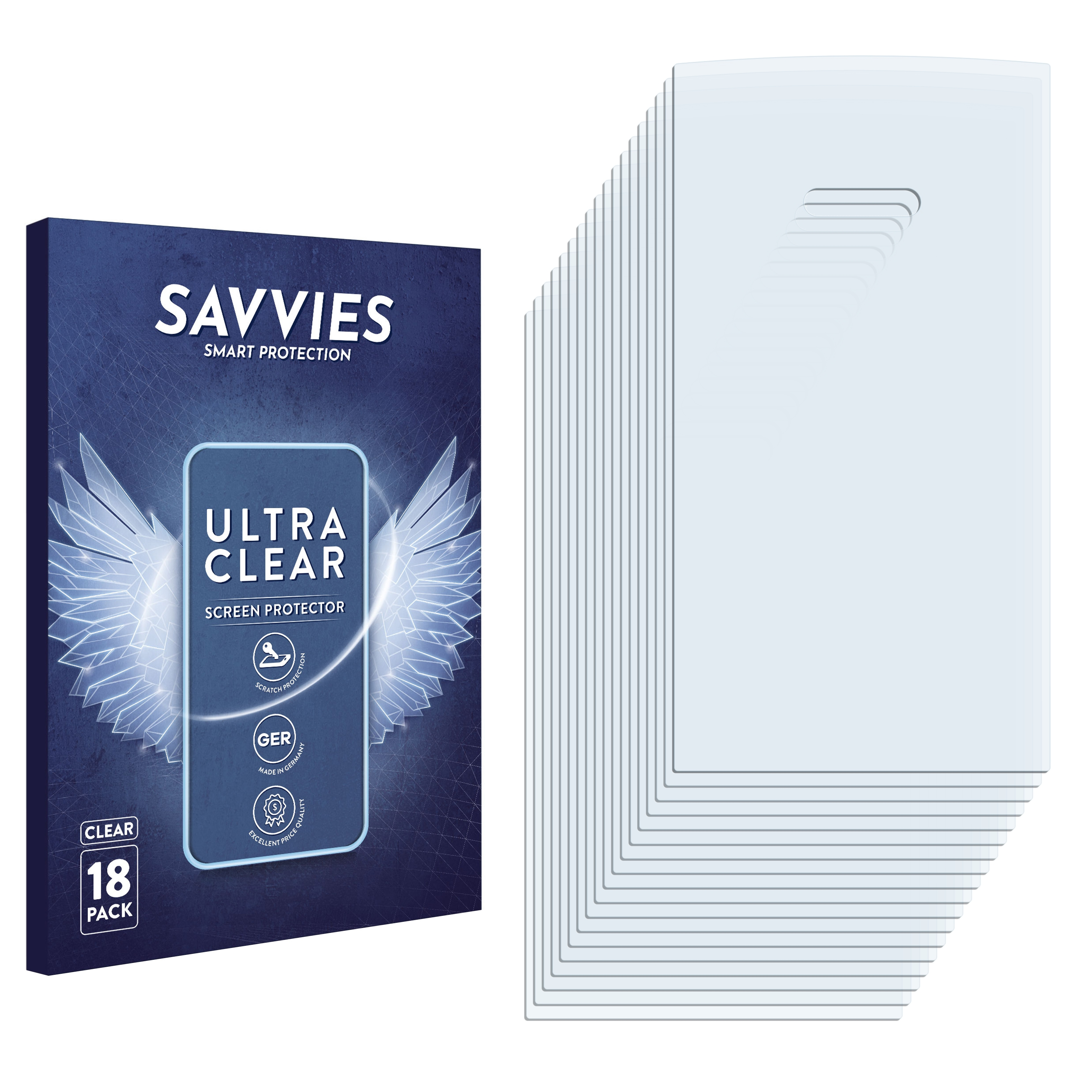 SAVVIES 18x klare Schutzfolie(für Nokia 5710 XA)