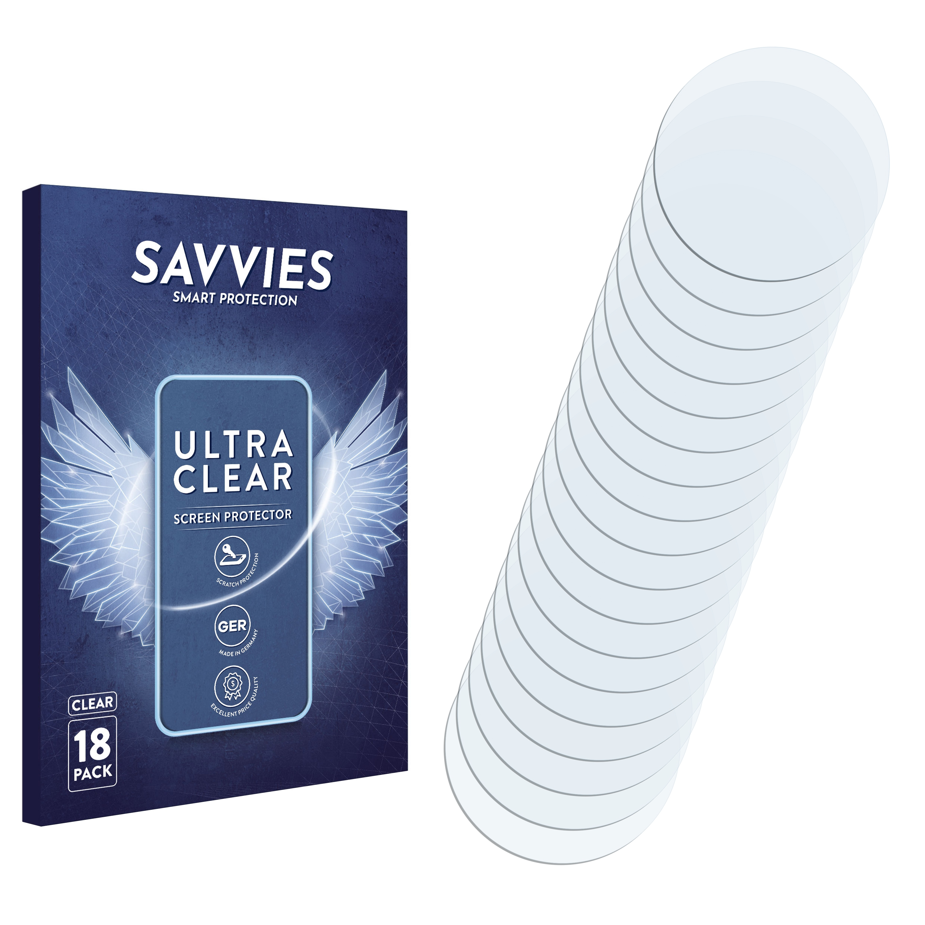 SAVVIES 18x klare Schutzfolie(für Appllp Lokmat 2 Pro)