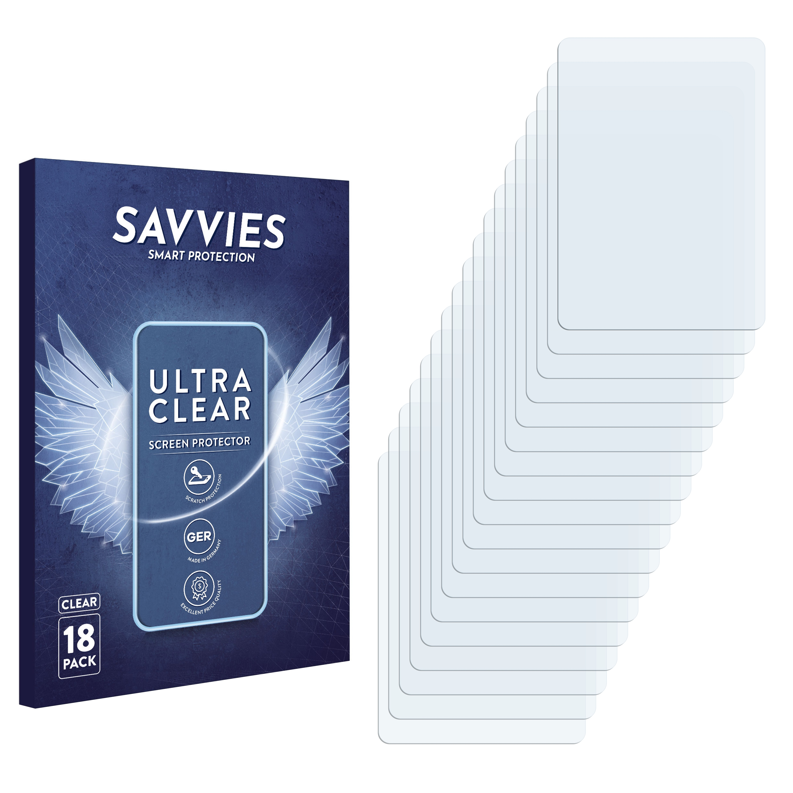 SAVVIES 18x klare Schutzfolie(für Nifty) SecuX