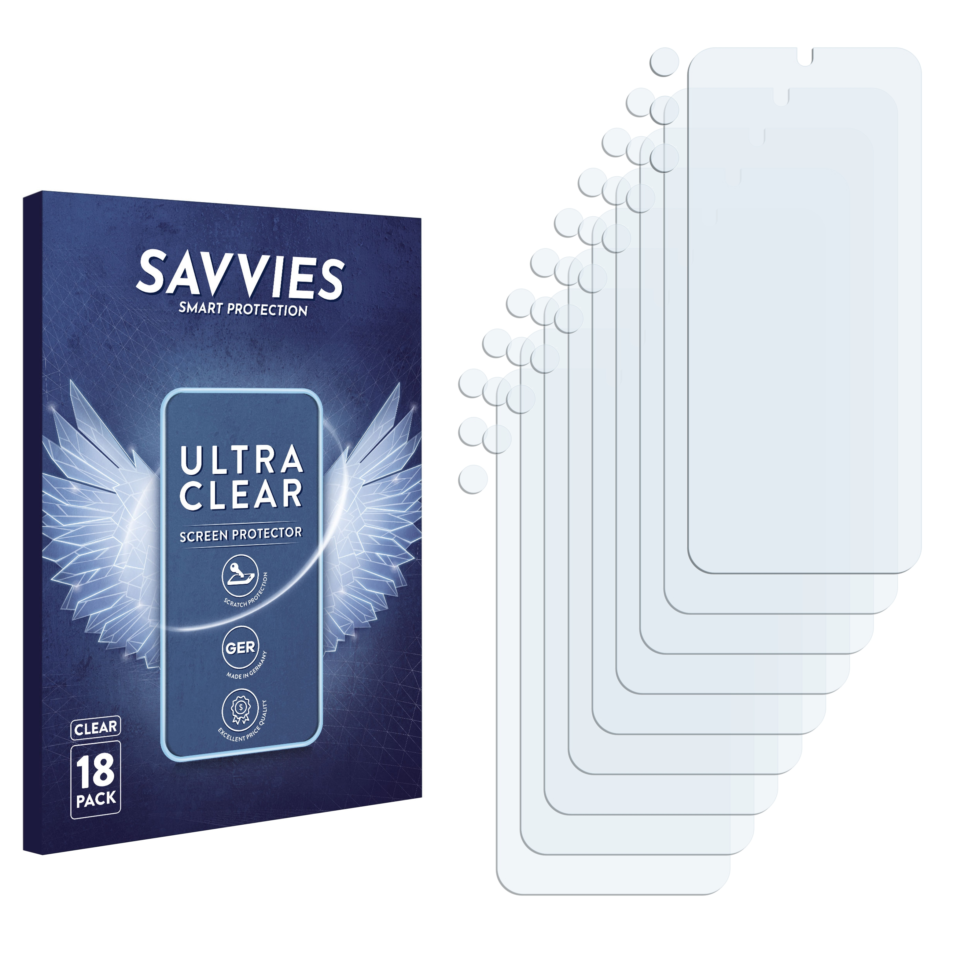 SAVVIES 18x klare Schutzfolie(für Samsung A14 5G) Galaxy